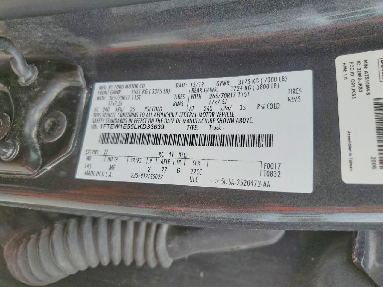 FORD F150 2020 — 13