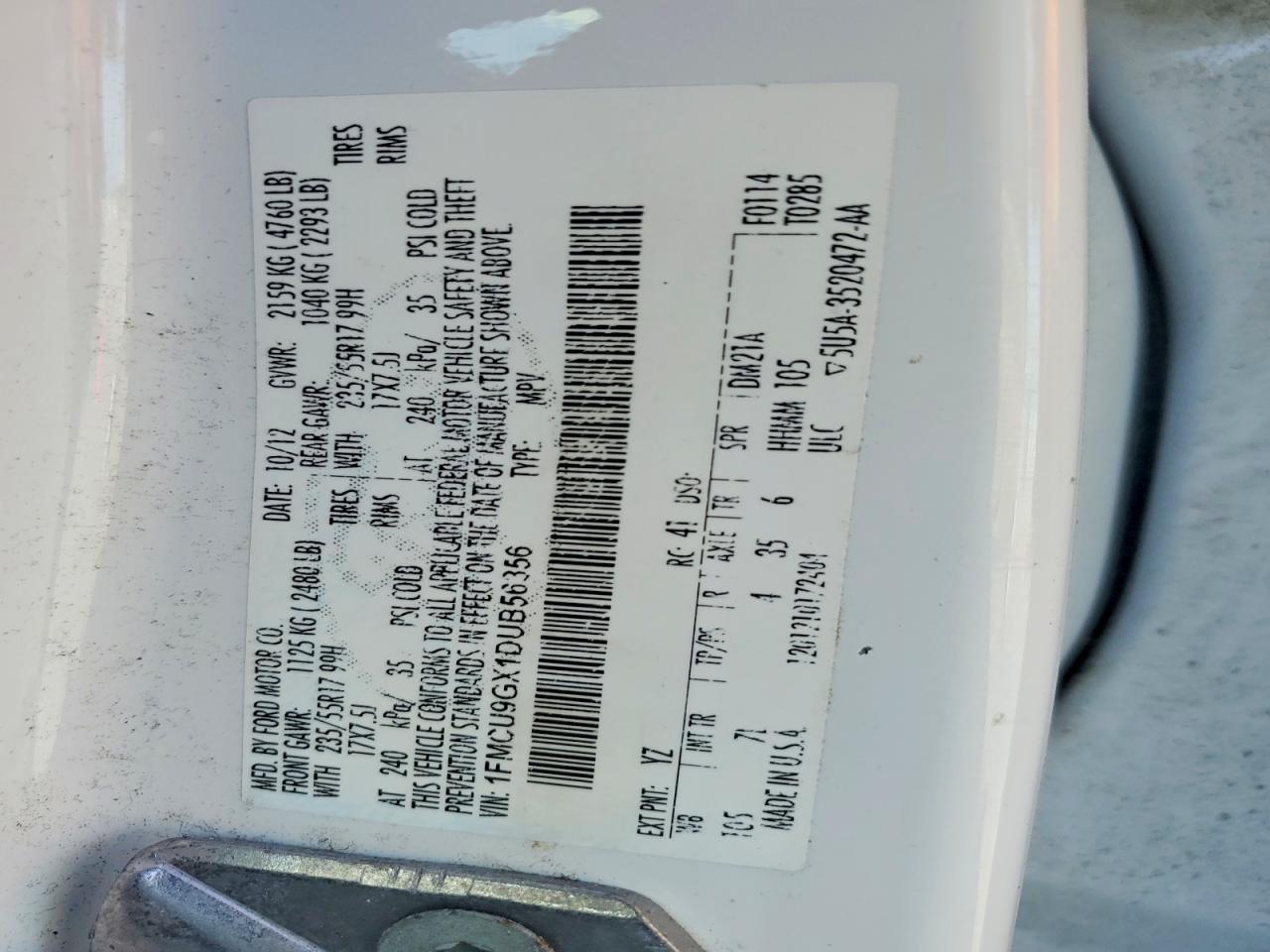 FORD ESCAPE 2013 — 14