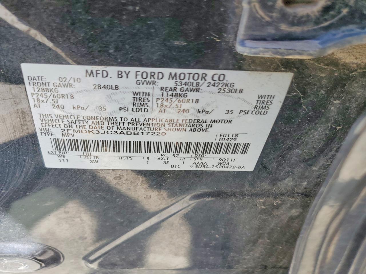 FORD EDGE 2010 — 15