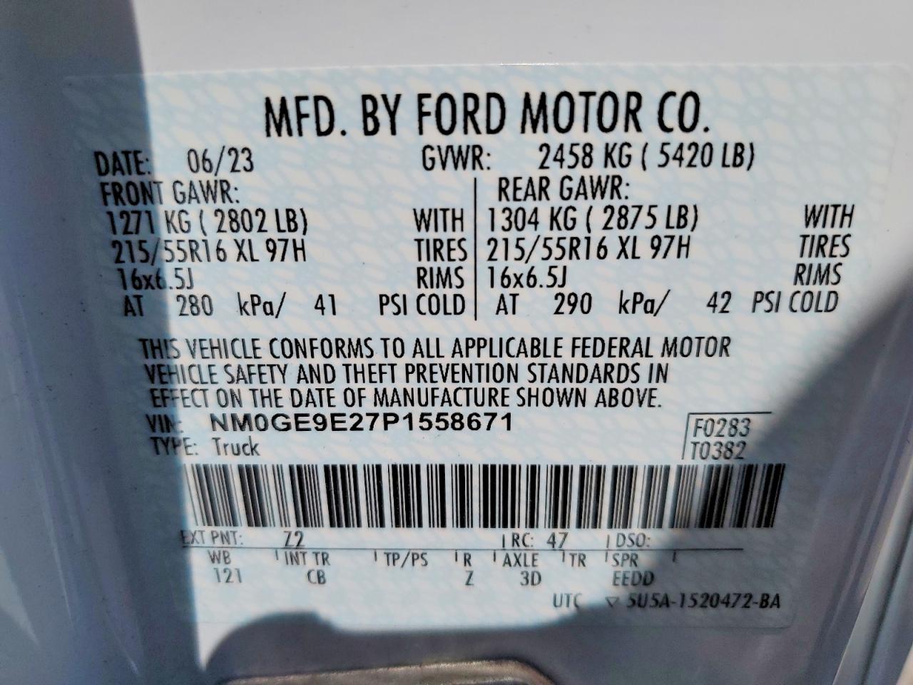 FORD TRANSIT CONNECT 2023 — 14