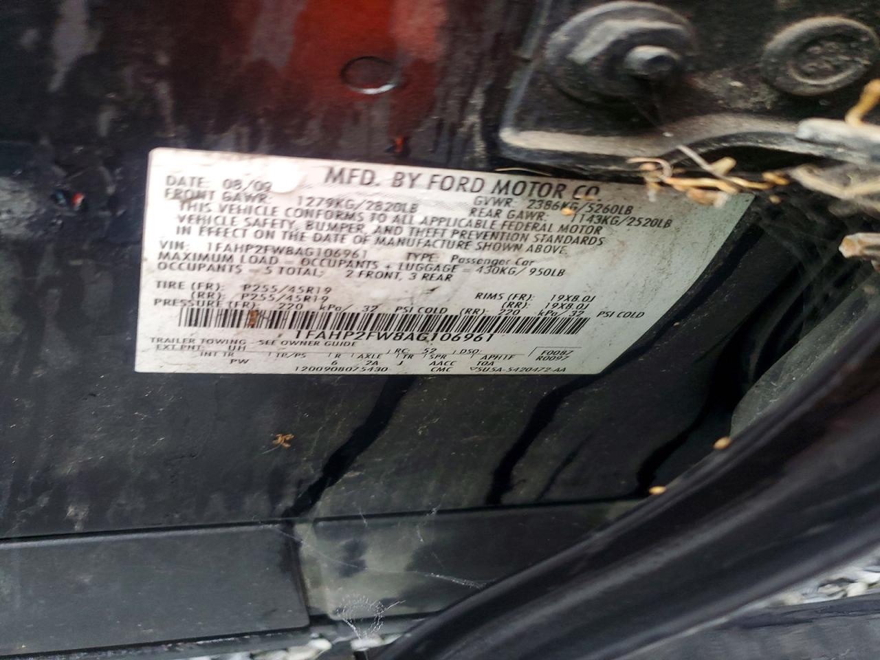 FORD TAURUS 2010 — 14
