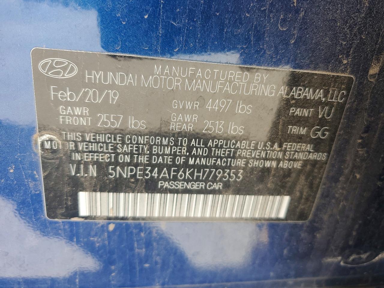 HYUNDAI SONATA 2019 — 13