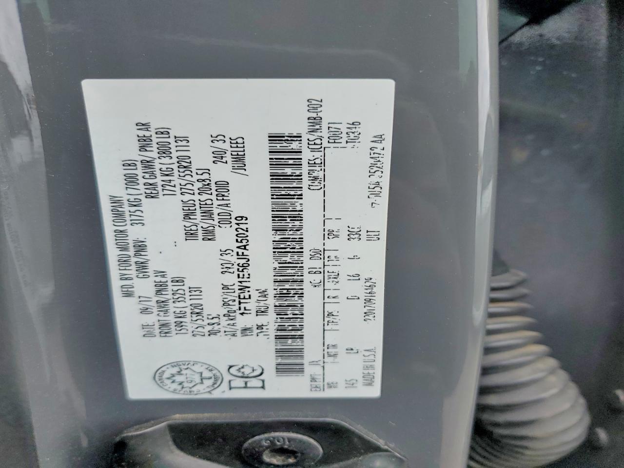 FORD F150 2018 — 13
