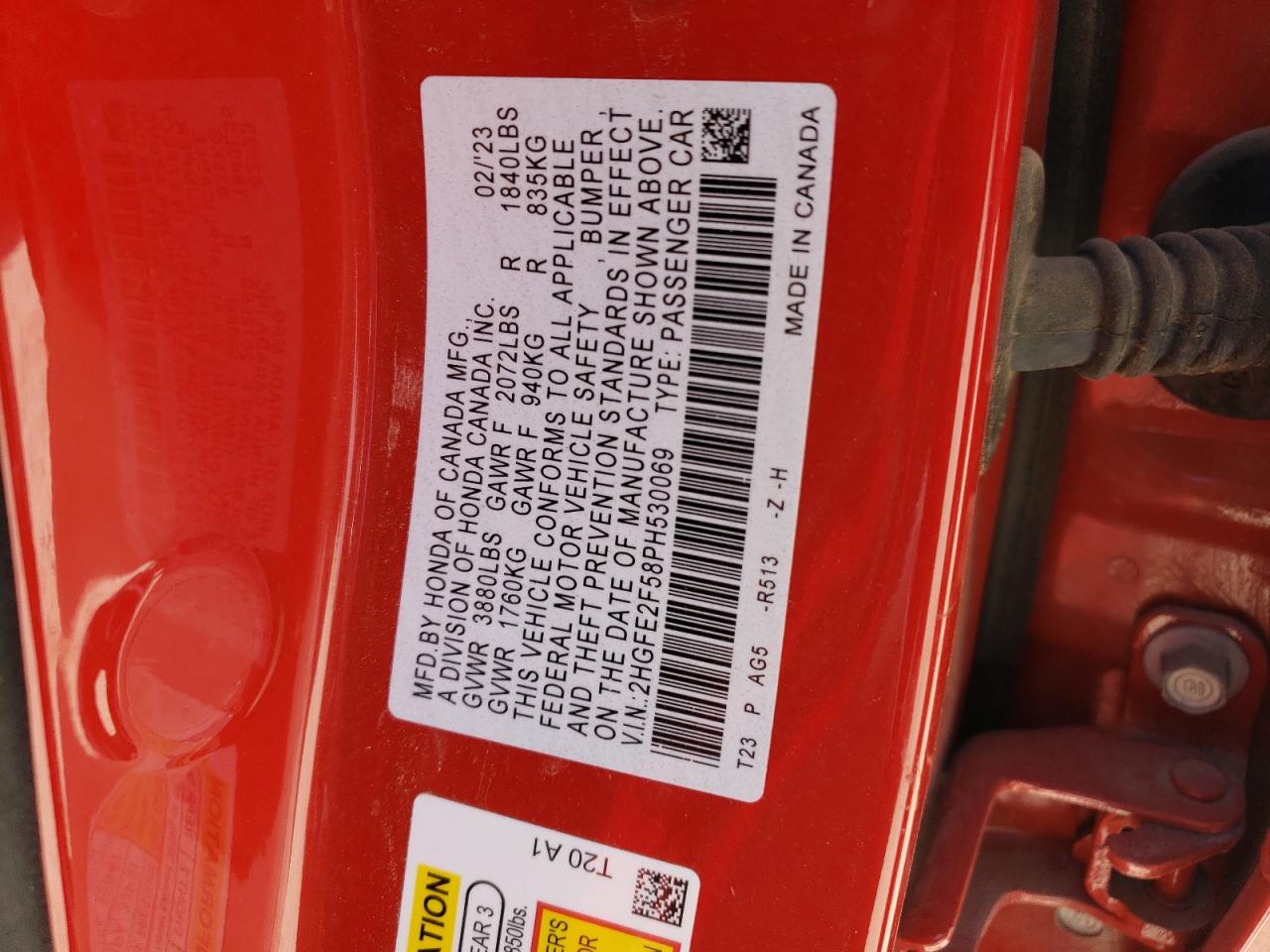 HONDA CIVIC 2023 — 14