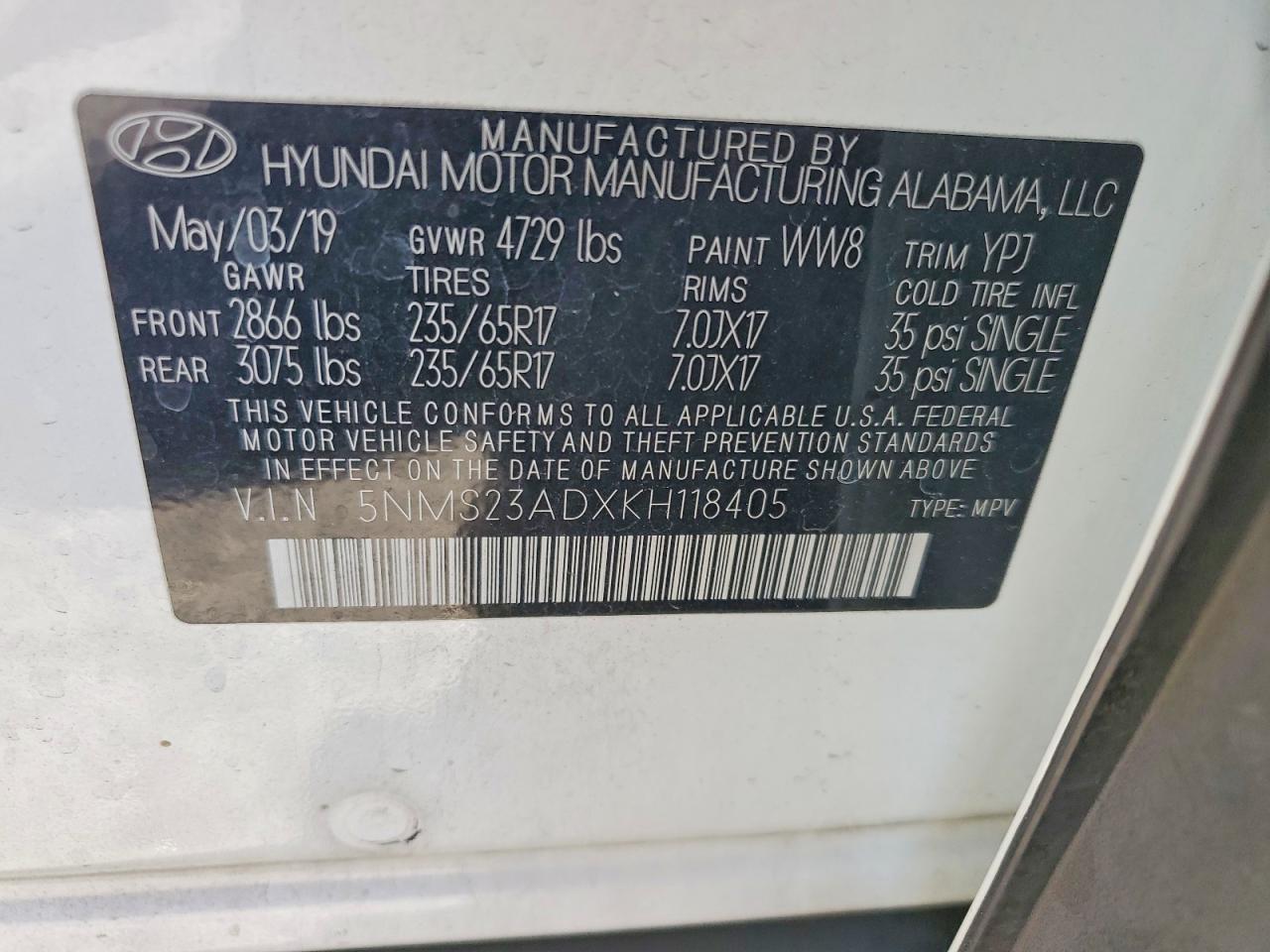 HYUNDAI SANTA FE 2019 — 14