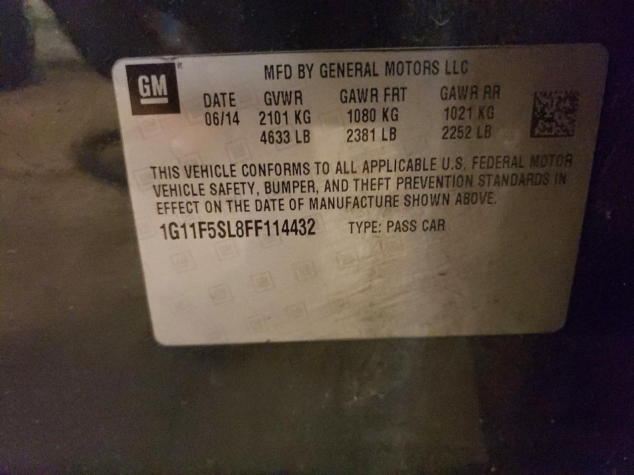 CHEVROLET MALIBU 2015 — 13