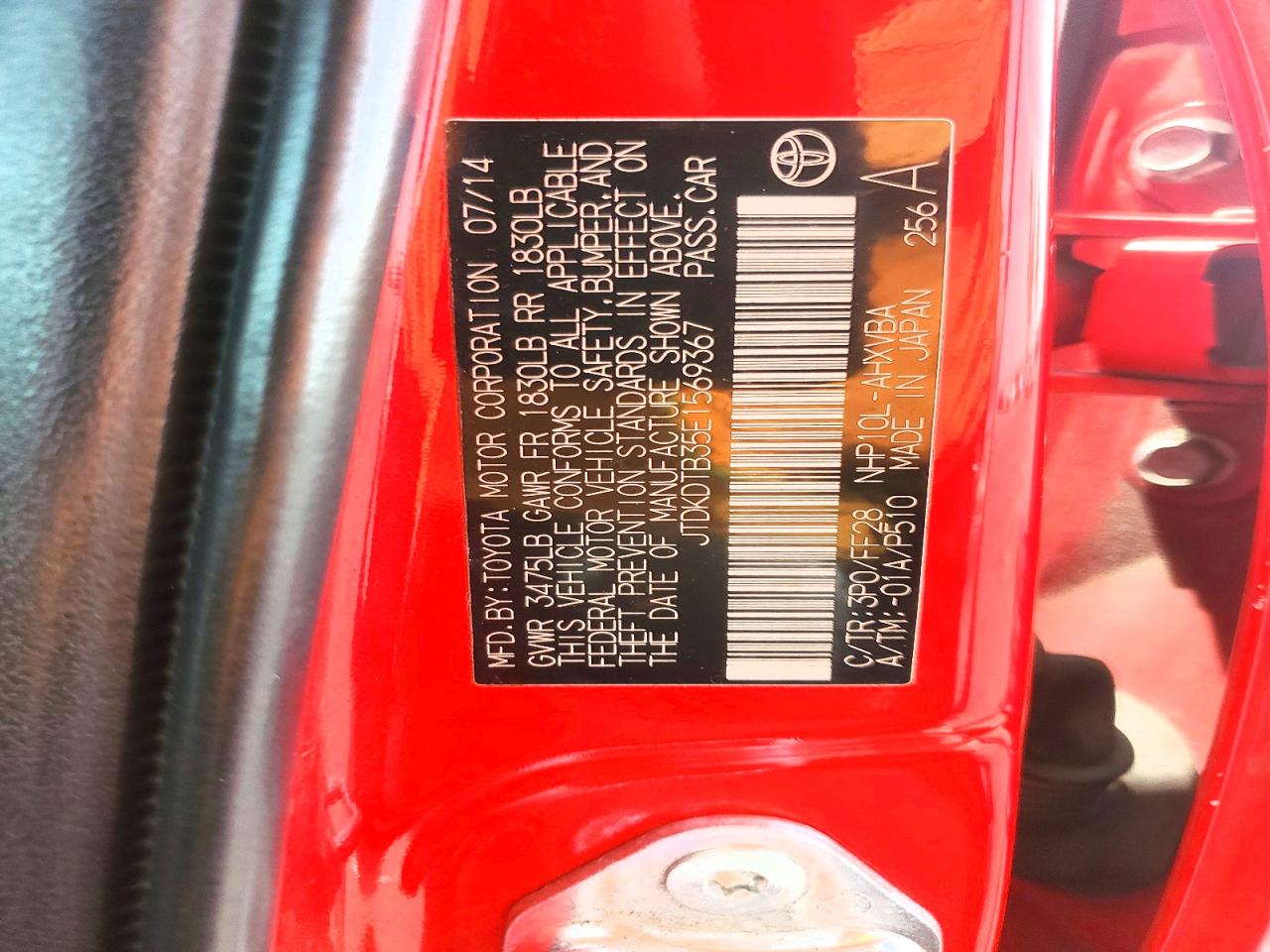 TOYOTA PRIUS C 2014 — 13