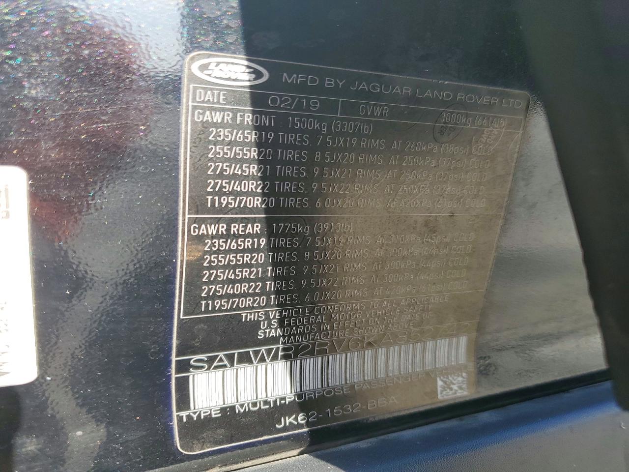LAND ROVER RANGE ROVER SPORT 2019 — 14