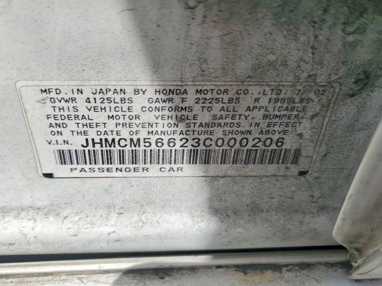 HONDA ACCORD 2003 — 13