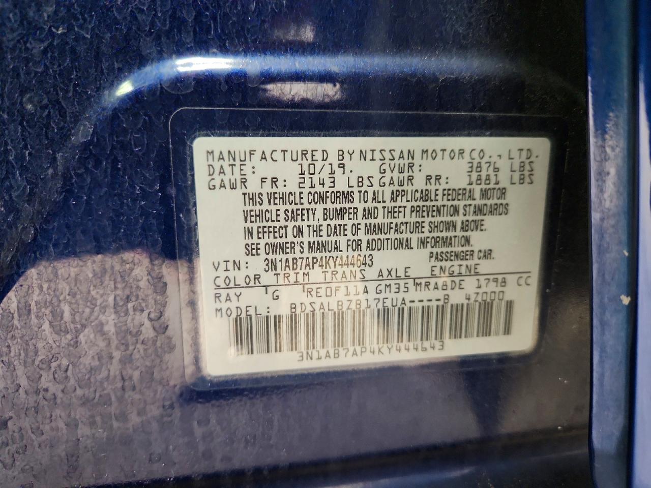 NISSAN SENTRA 2019 — 14