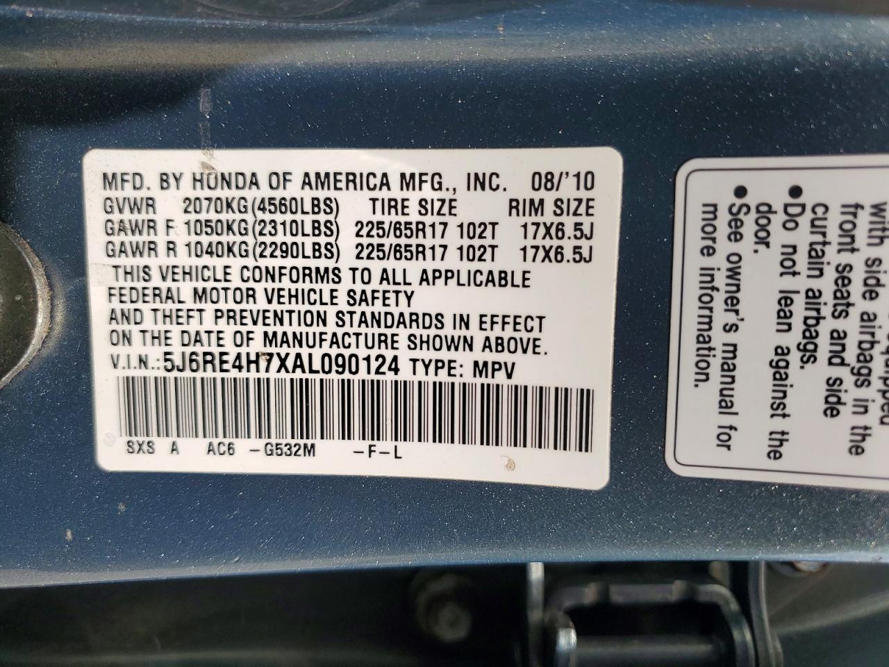 HONDA CR-V 2010 — 13