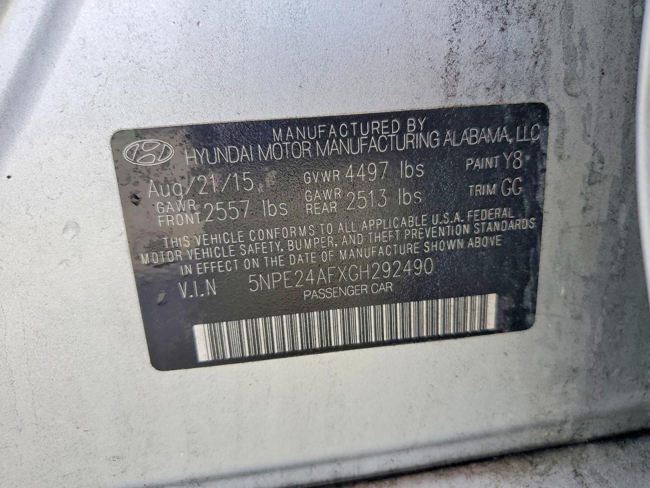 HYUNDAI SONATA 2016 — 13
