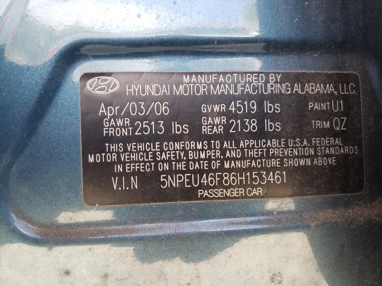 HYUNDAI SONATA 2006 — 13