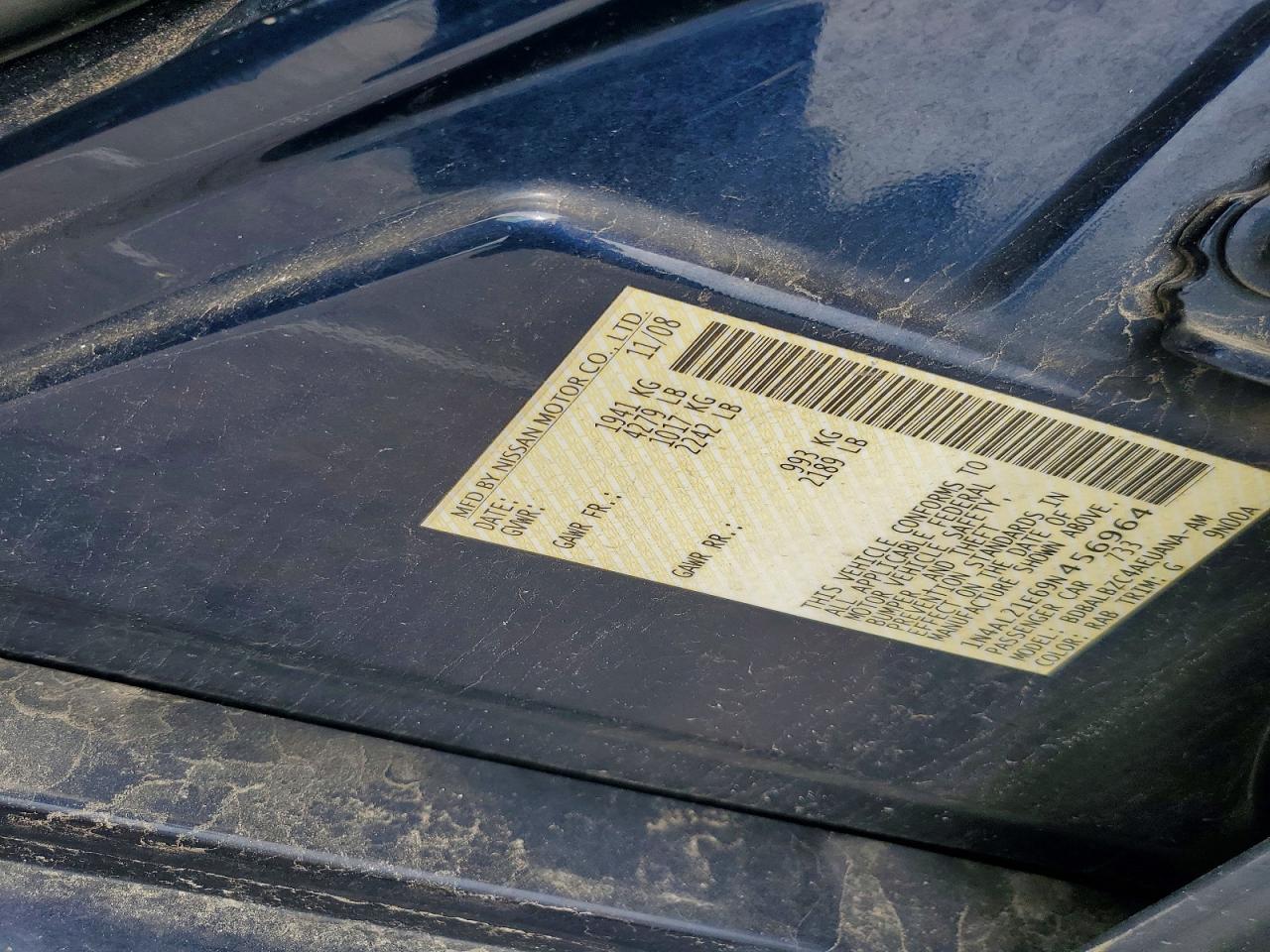 NISSAN ALTIMA 2009 — 13