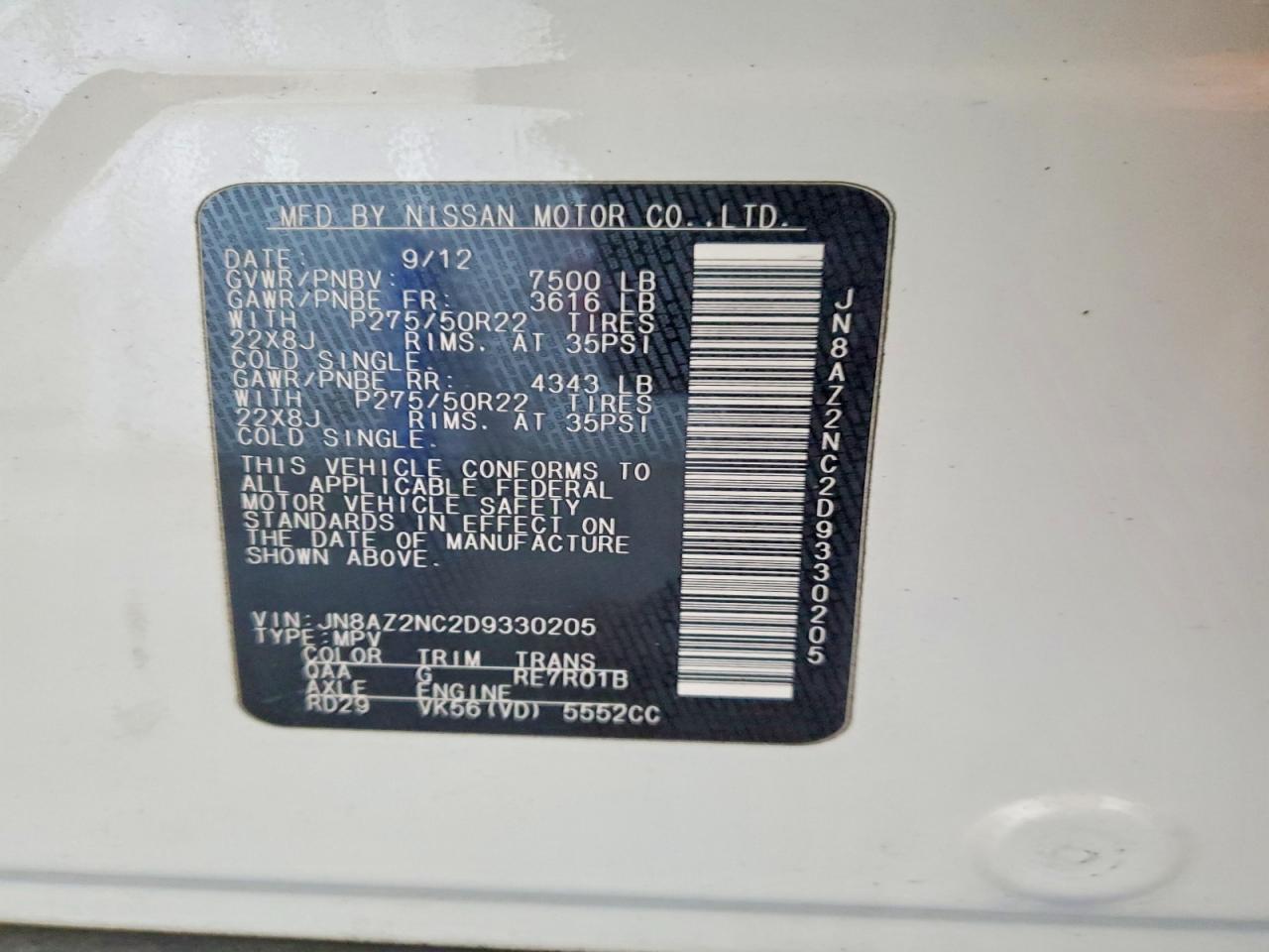 INFINITI QX56 2013 — 14