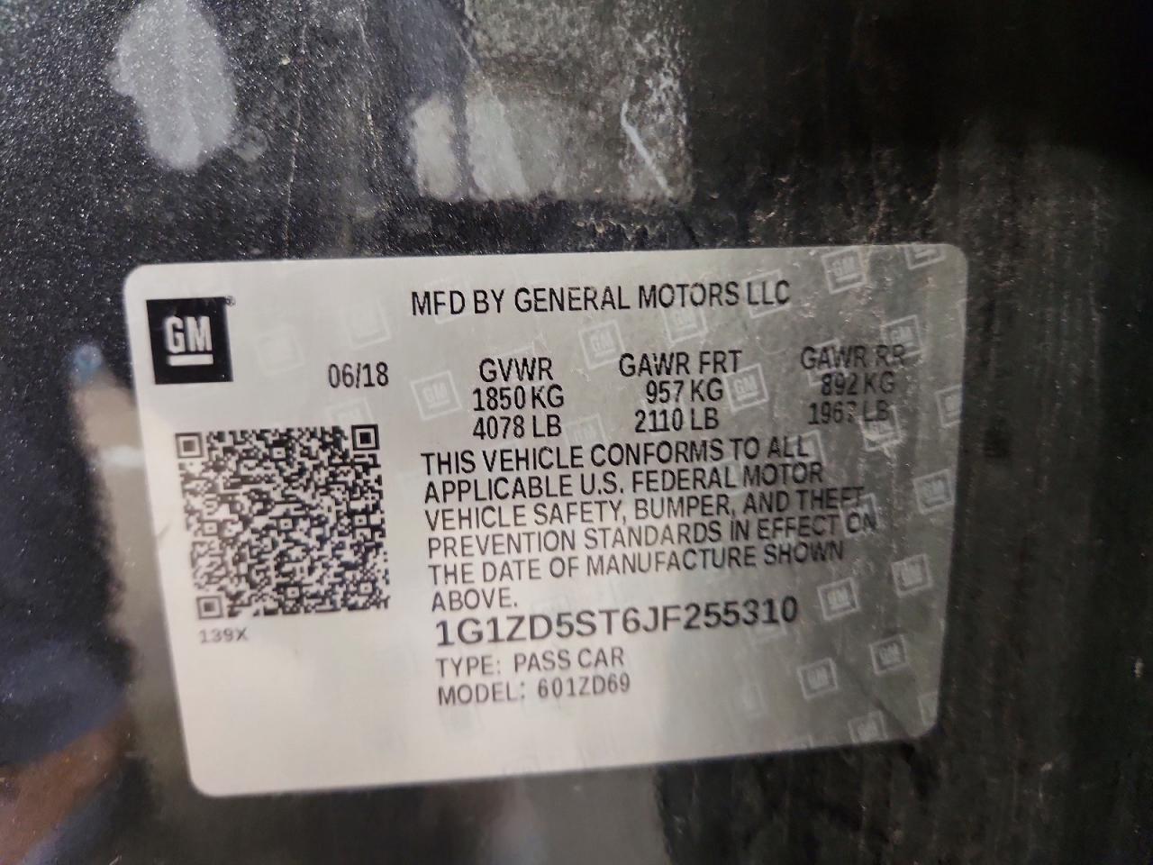 CHEVROLET MALIBU 2018 — 13