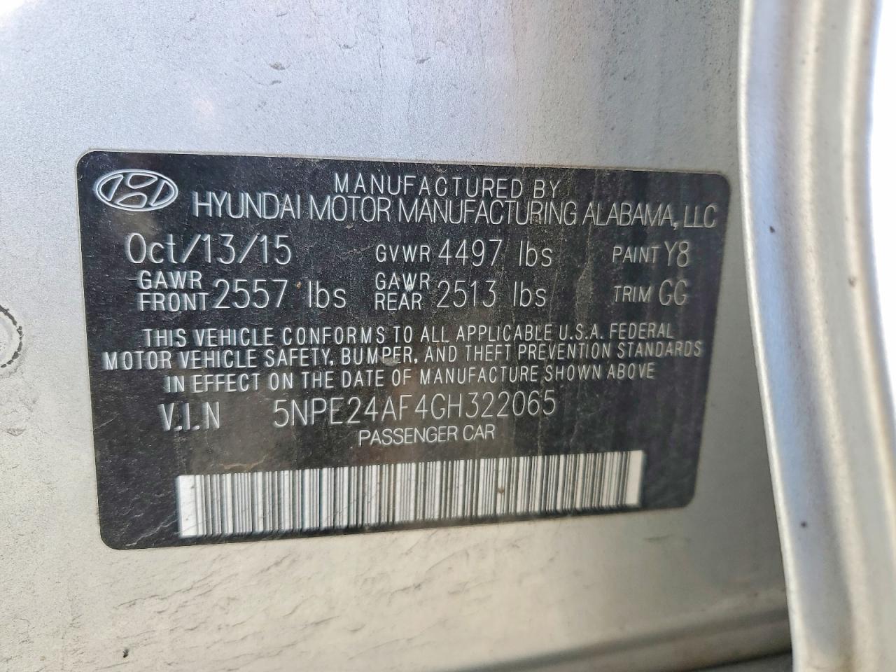 HYUNDAI SONATA 2016 — 13