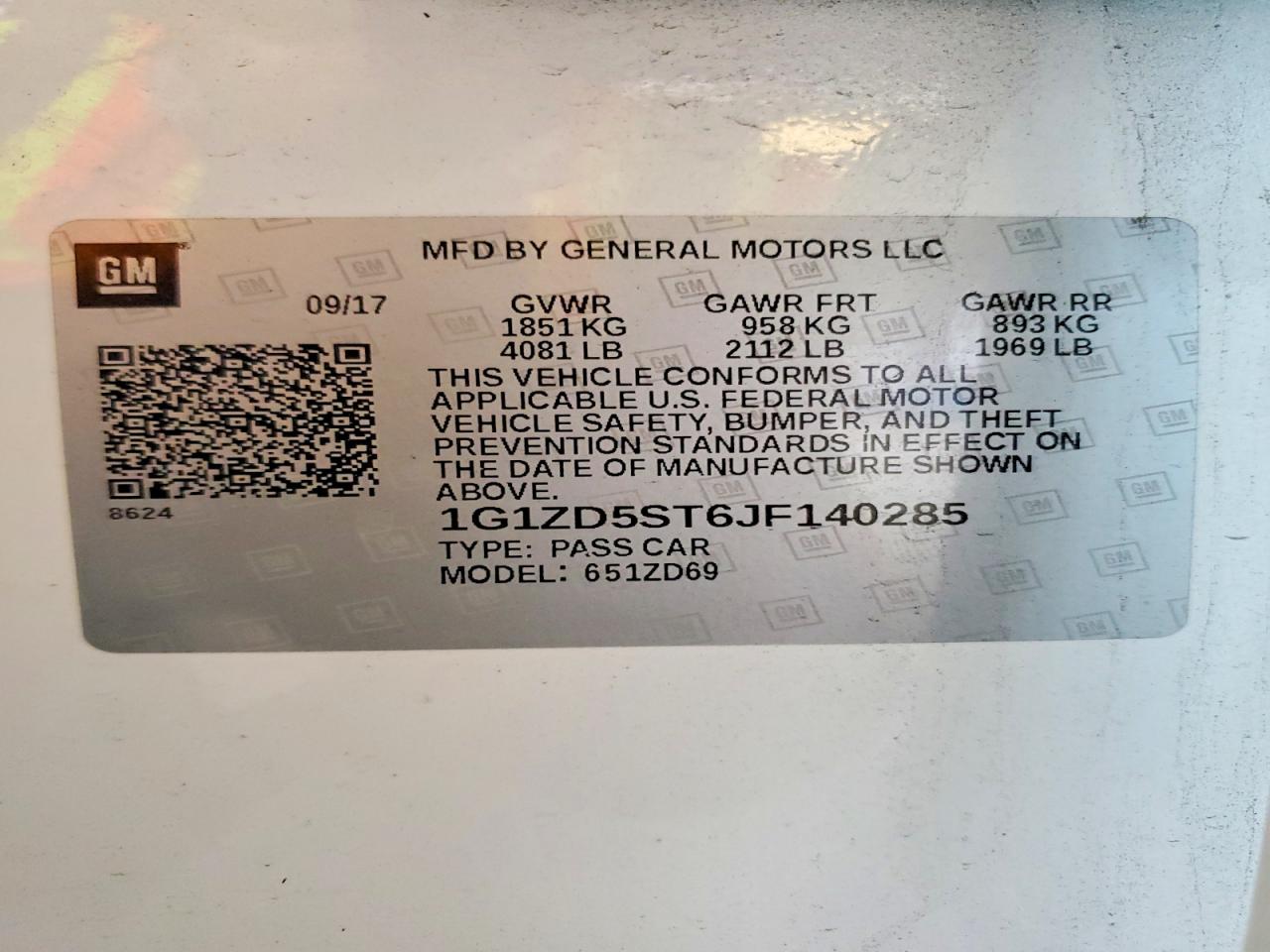 CHEVROLET MALIBU 2018 — 13
