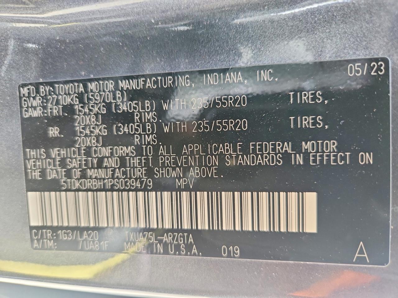 TOYOTA HIGHLANDER 2023 — 15