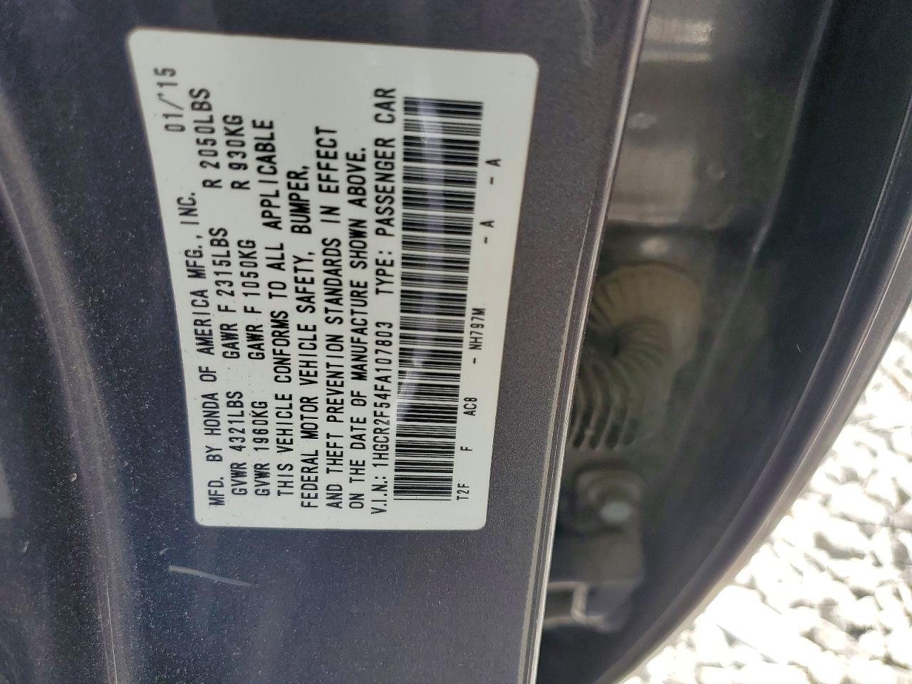 HONDA ACCORD 2015 — 13