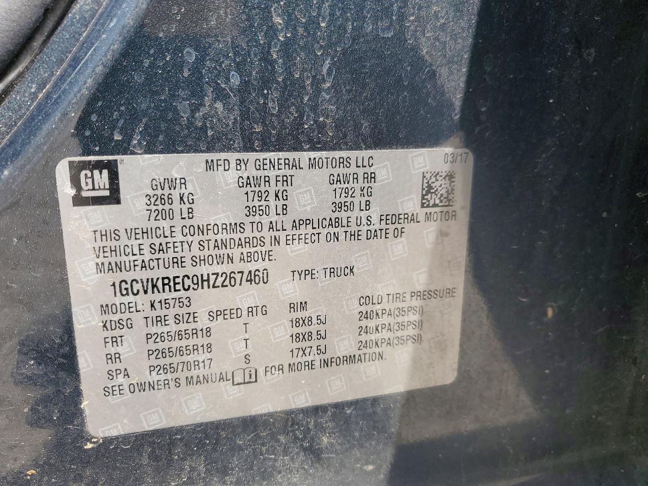 CHEVROLET SILVERADO 2017 — 13