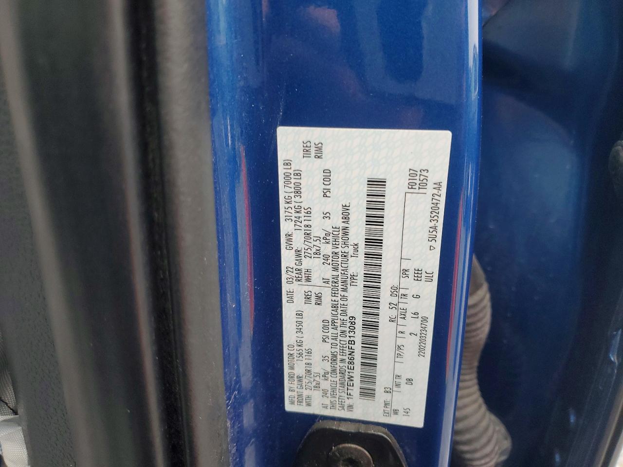 FORD F150 2022 — 13