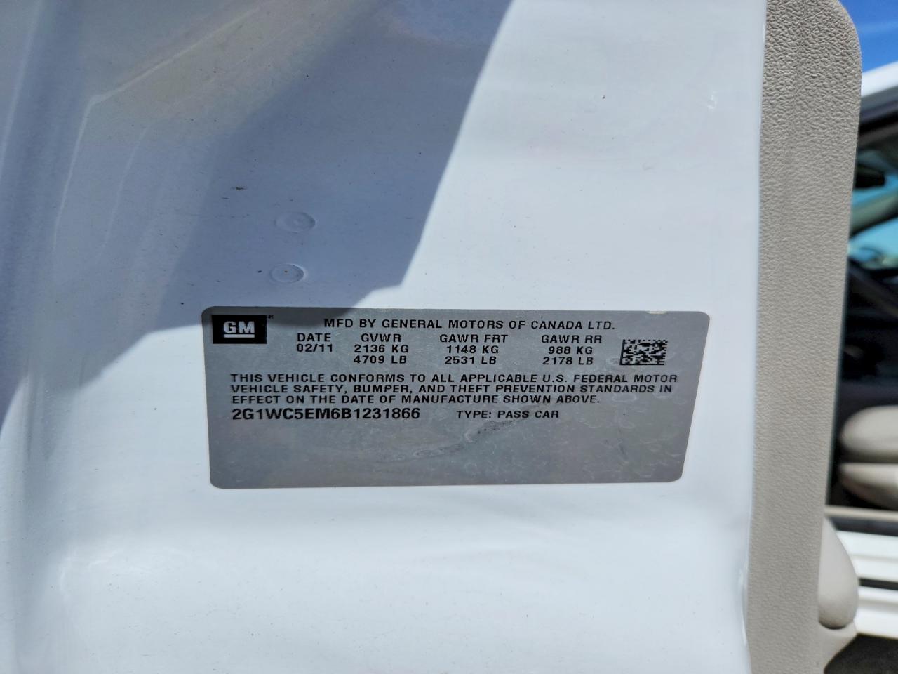 CHEVROLET IMPALA 2011 — 13