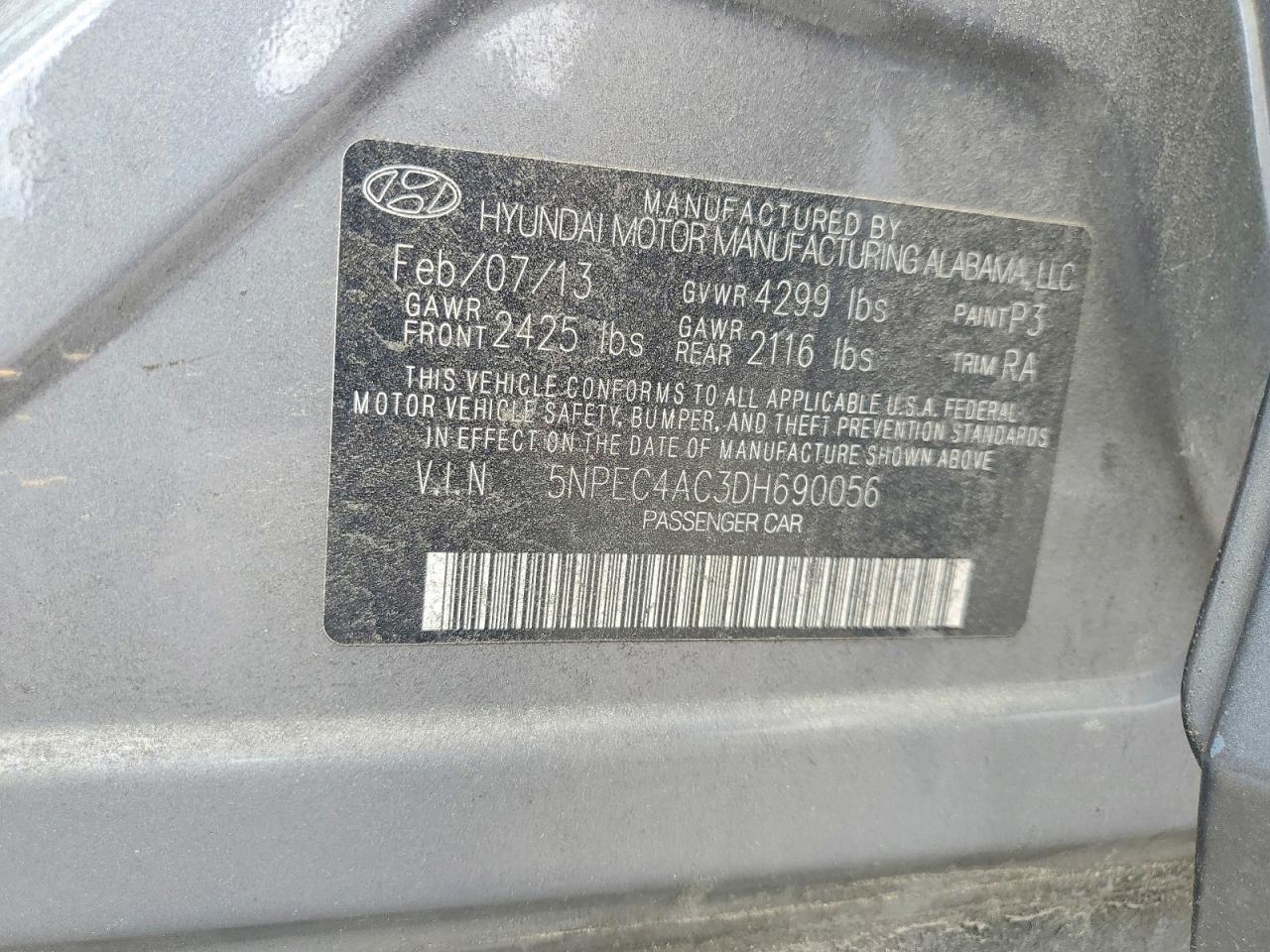 HYUNDAI SONATA 2013 — 13