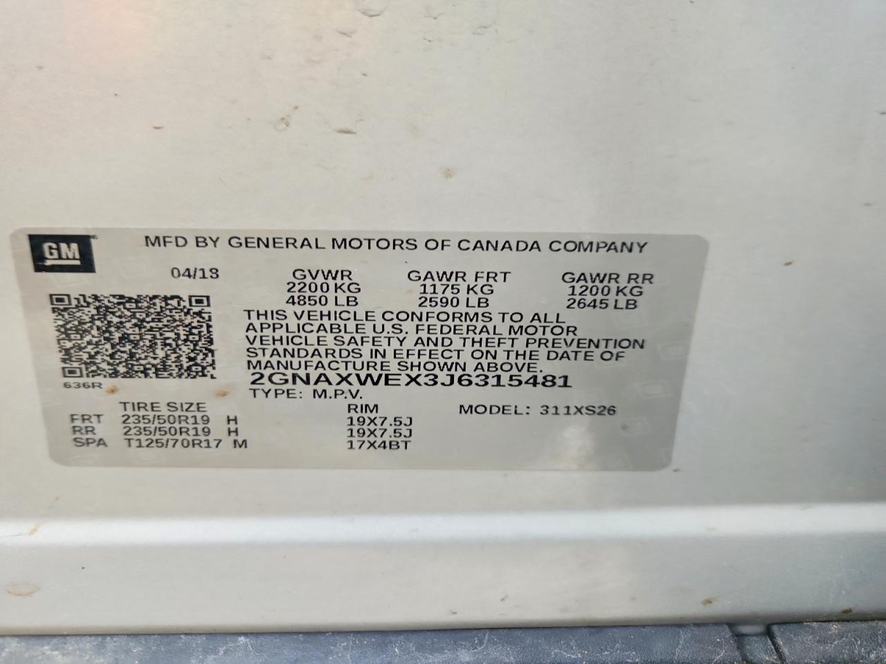CHEVROLET EQUINOX 2018 — 14