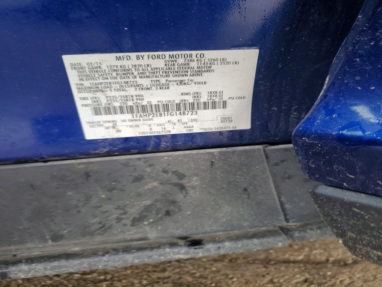 FORD TAURUS 2015 — 13