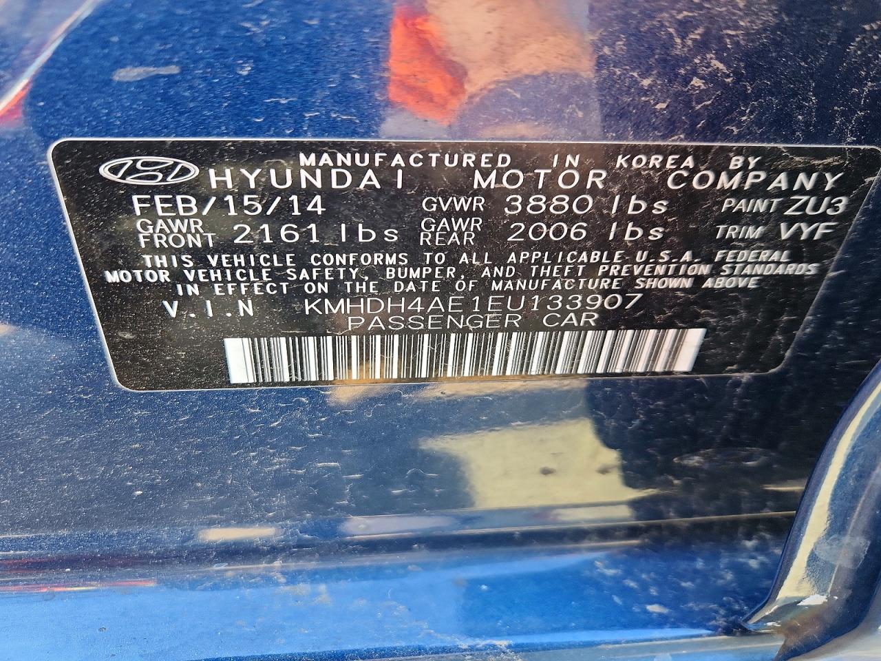 HYUNDAI ELANTRA 2014 — 13