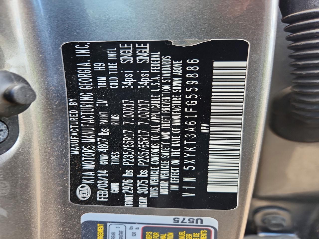 KIA SORENTO 2015 — 14