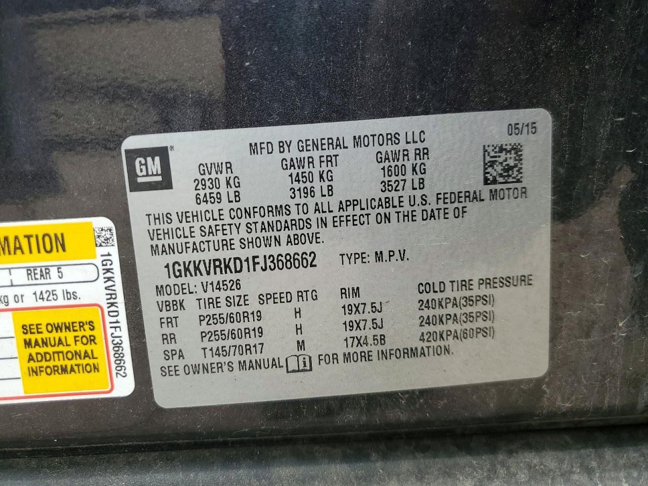 GMC ACADIA 2015 — 14