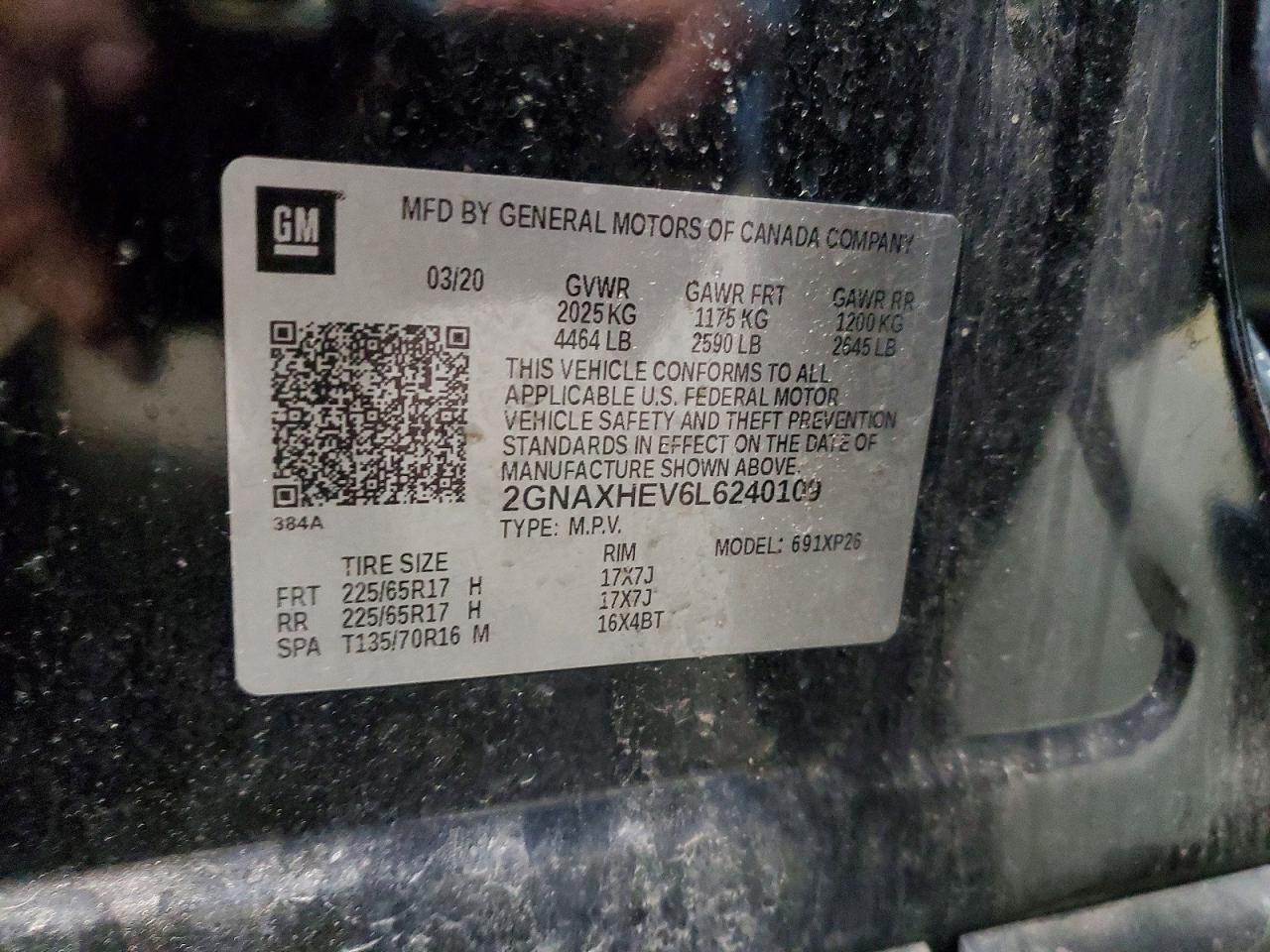 CHEVROLET EQUINOX 2020 — 14