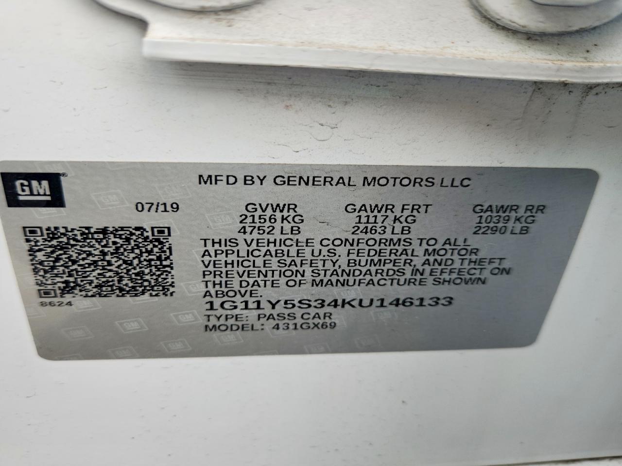 CHEVROLET IMPALA 2019 — 13