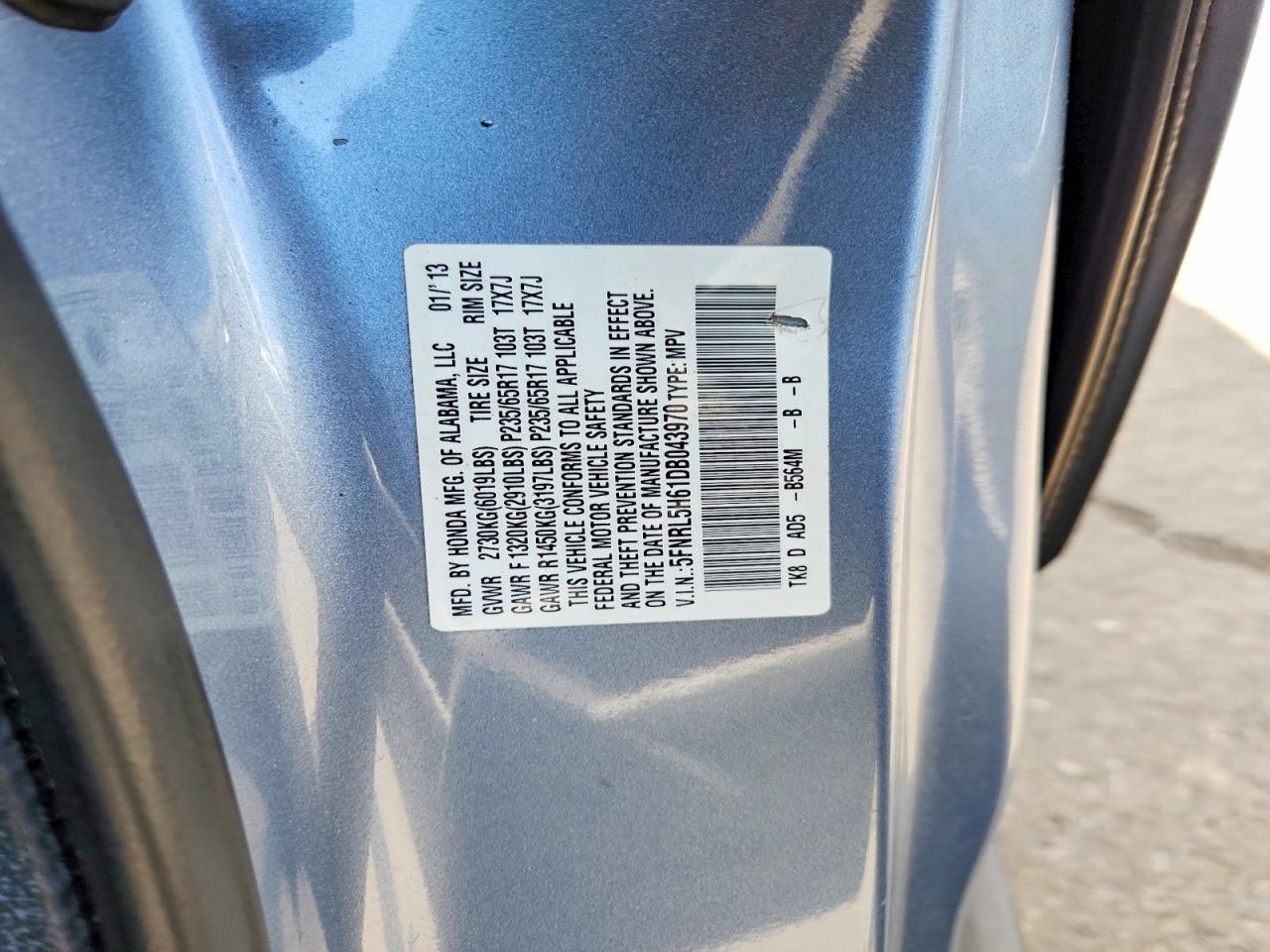 HONDA ODYSSEY 2013 — 15