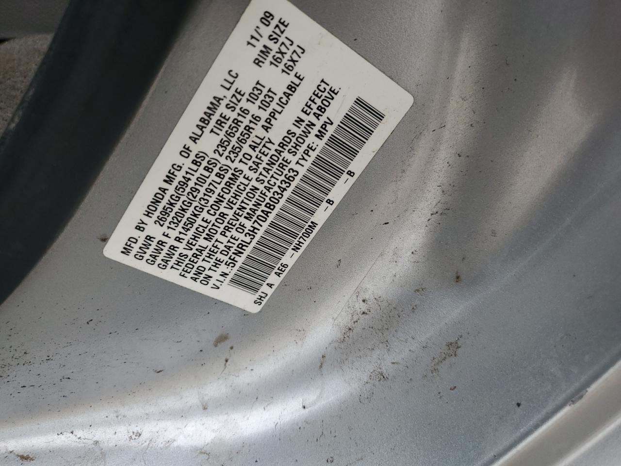 HONDA ODYSSEY 2010 — 13