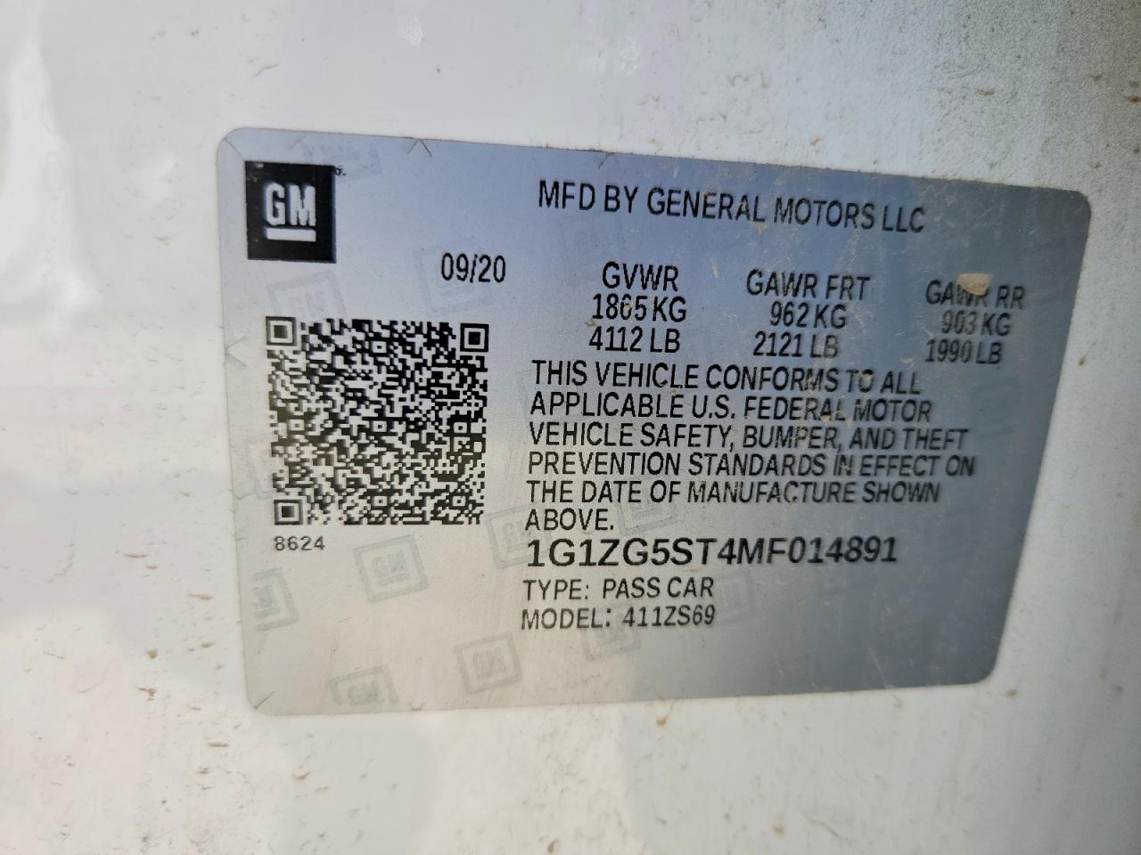 CHEVROLET MALIBU 2021 — 13