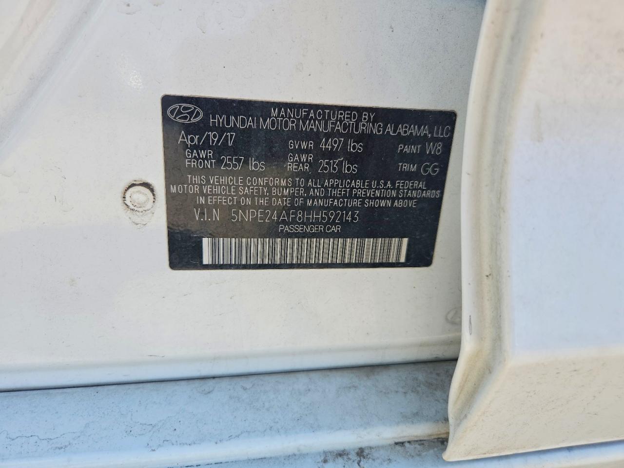 HYUNDAI SONATA 2017 — 13