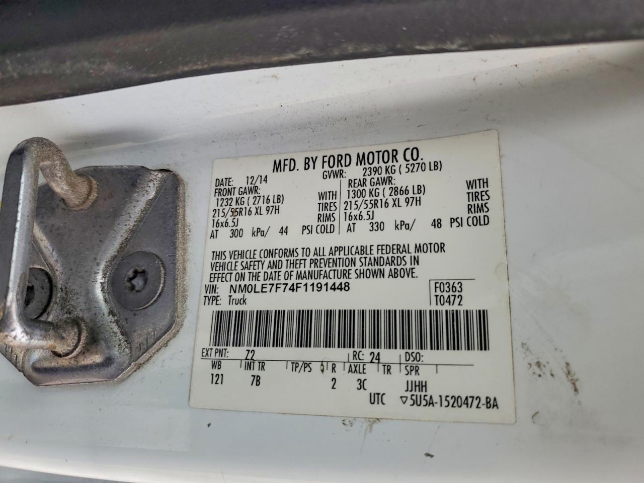 FORD TRANSIT CONNECT 2015 — 13