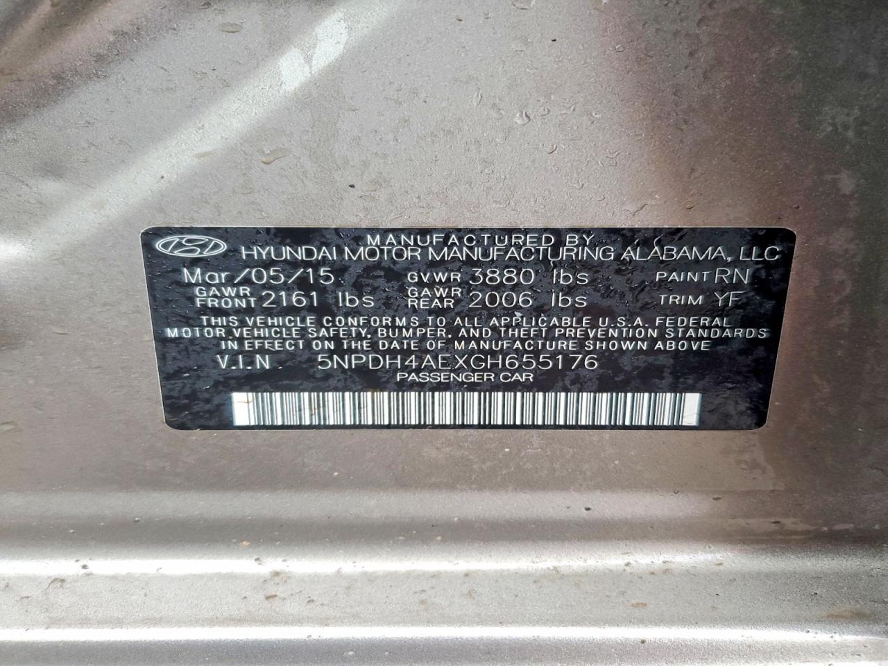 HYUNDAI ELANTRA 2016 — 13