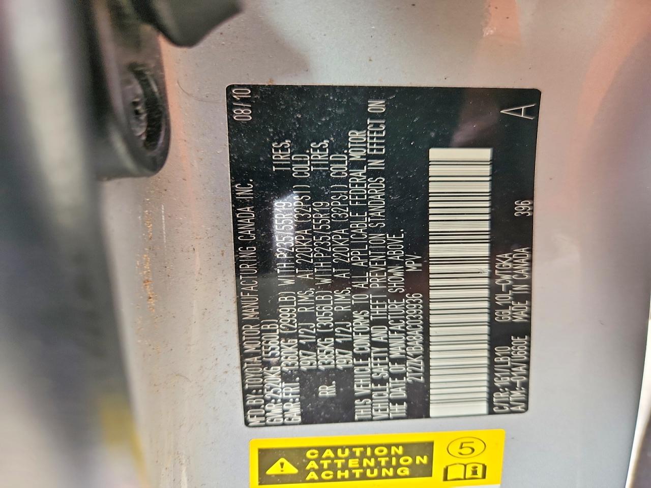 LEXUS RX 2010 — 14
