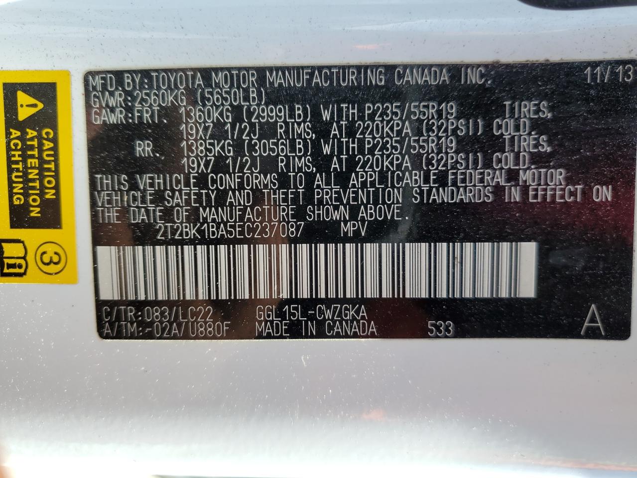 LEXUS RX 2014 — 14