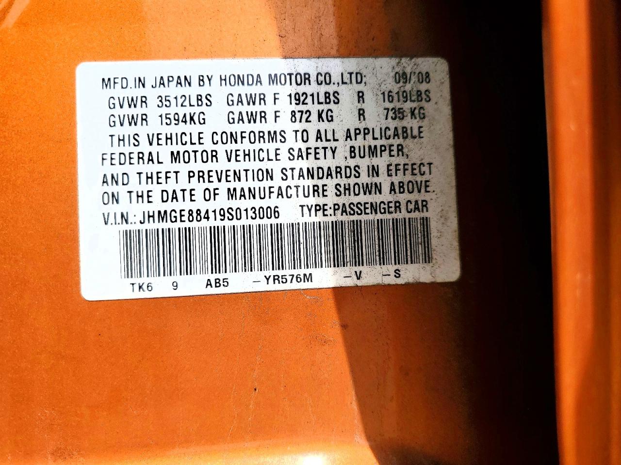 HONDA FIT 2009 — 13