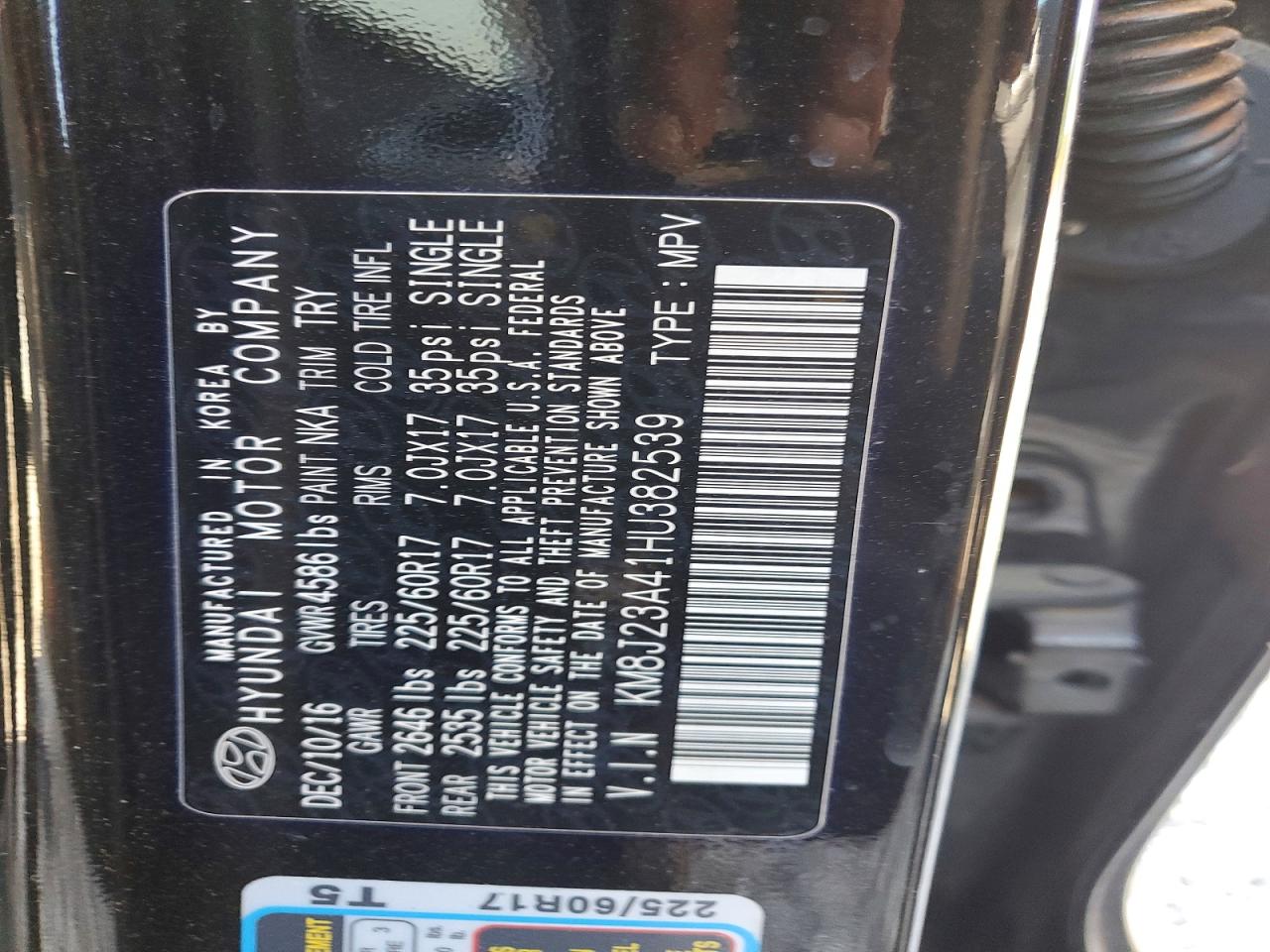 HYUNDAI TUCSON 2017 — 14