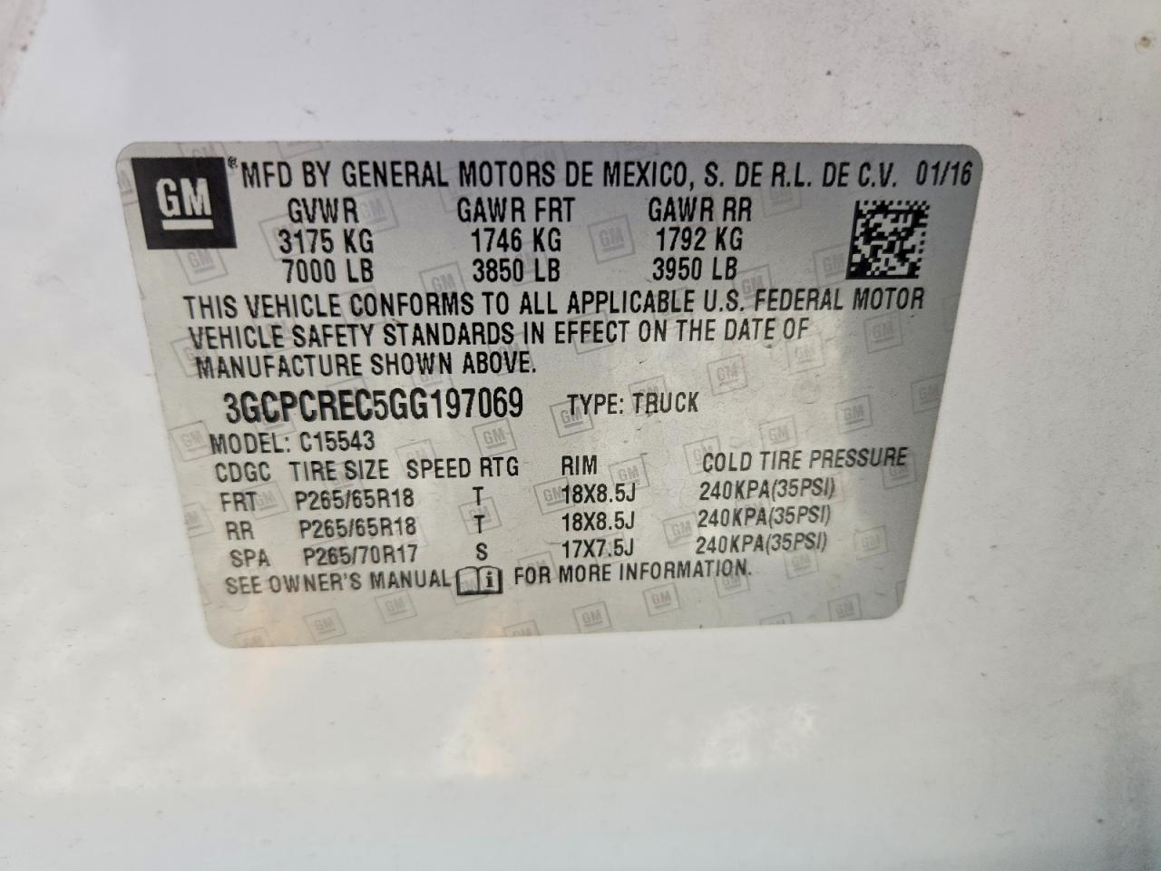 CHEVROLET SILVERADO 2016 — 13
