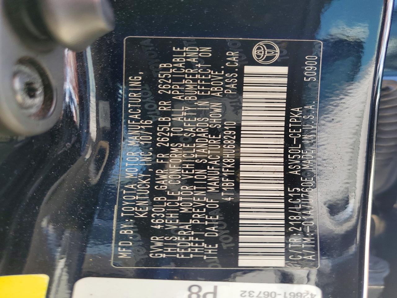 TOYOTA CAMRY 2017 — 14