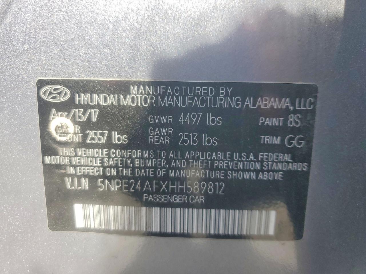 HYUNDAI SONATA 2017 — 12