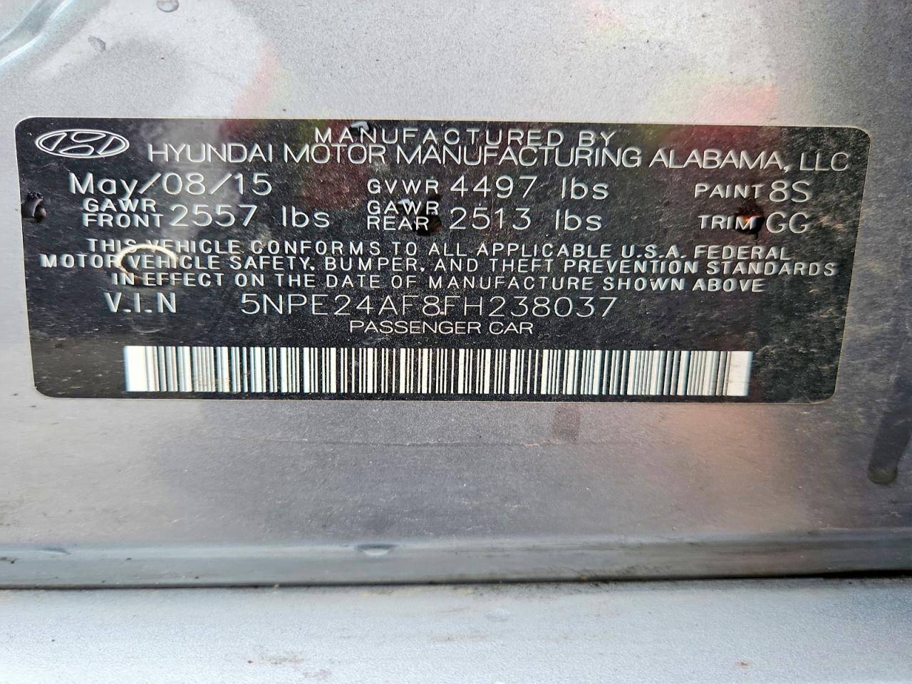 HYUNDAI SONATA 2015 — 12