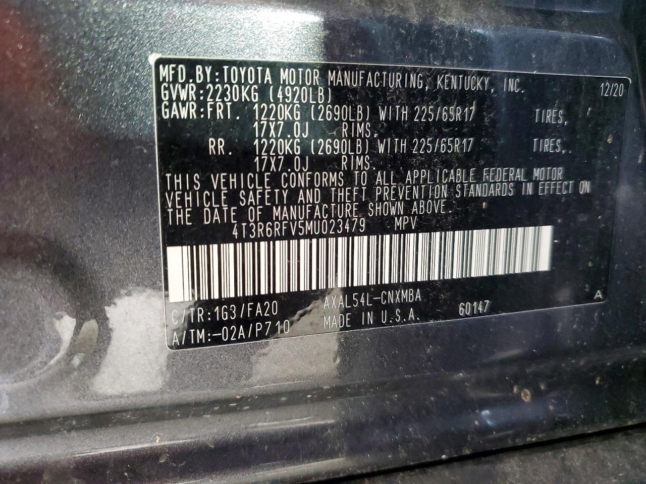 TOYOTA RAV4 HYBRID 2021 — 13